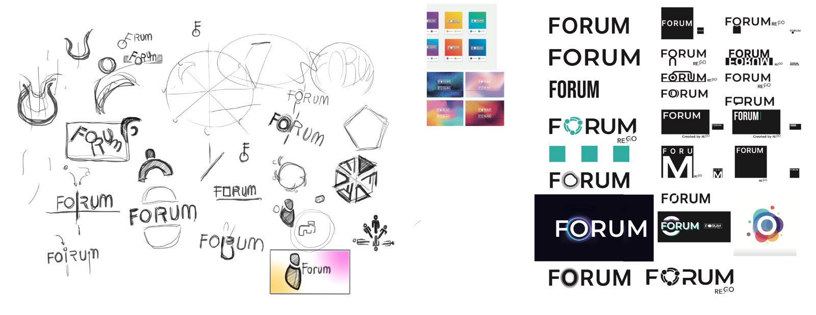 Wordmark exploration grid