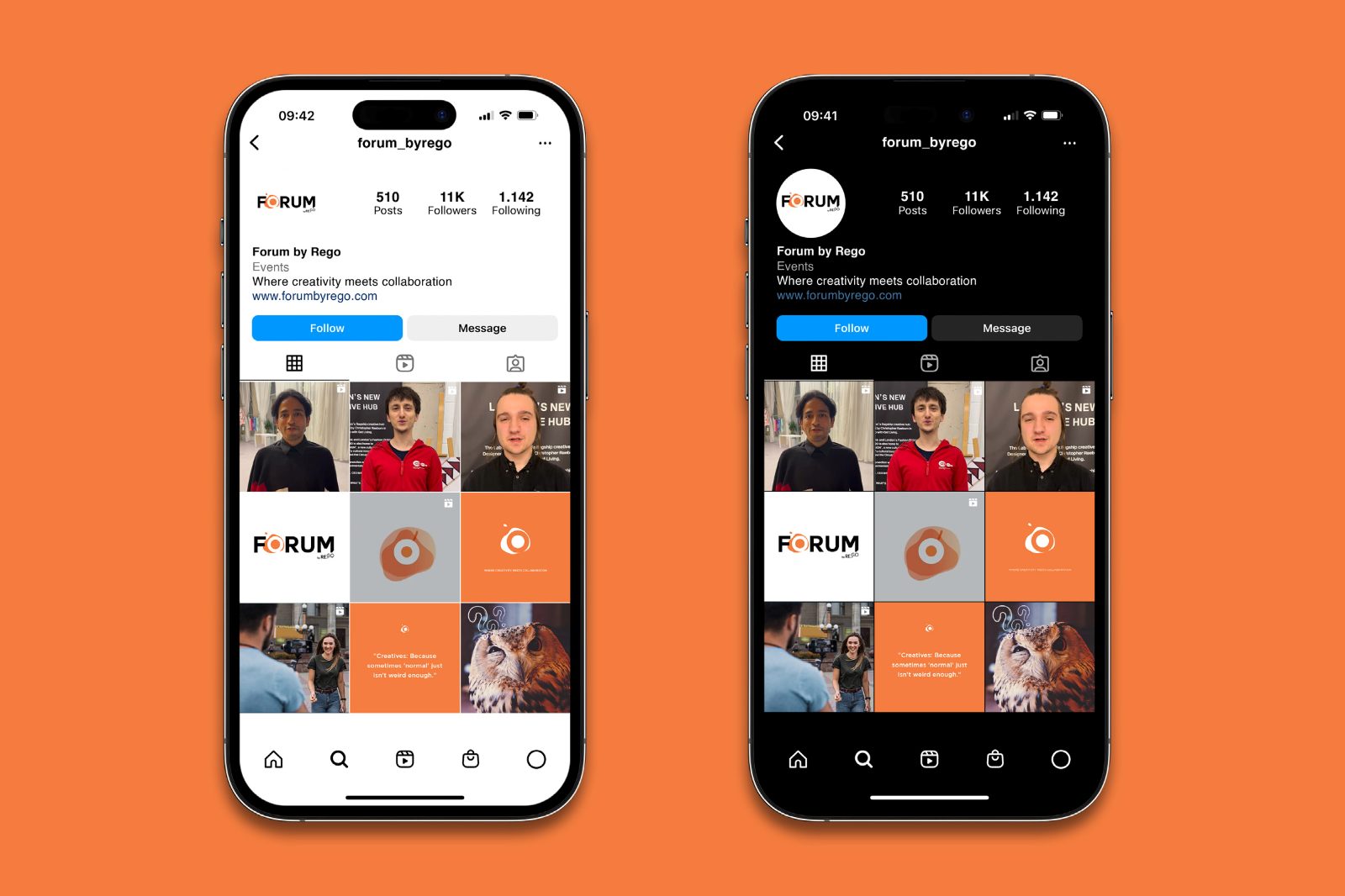 Forum platform shown on mobile
