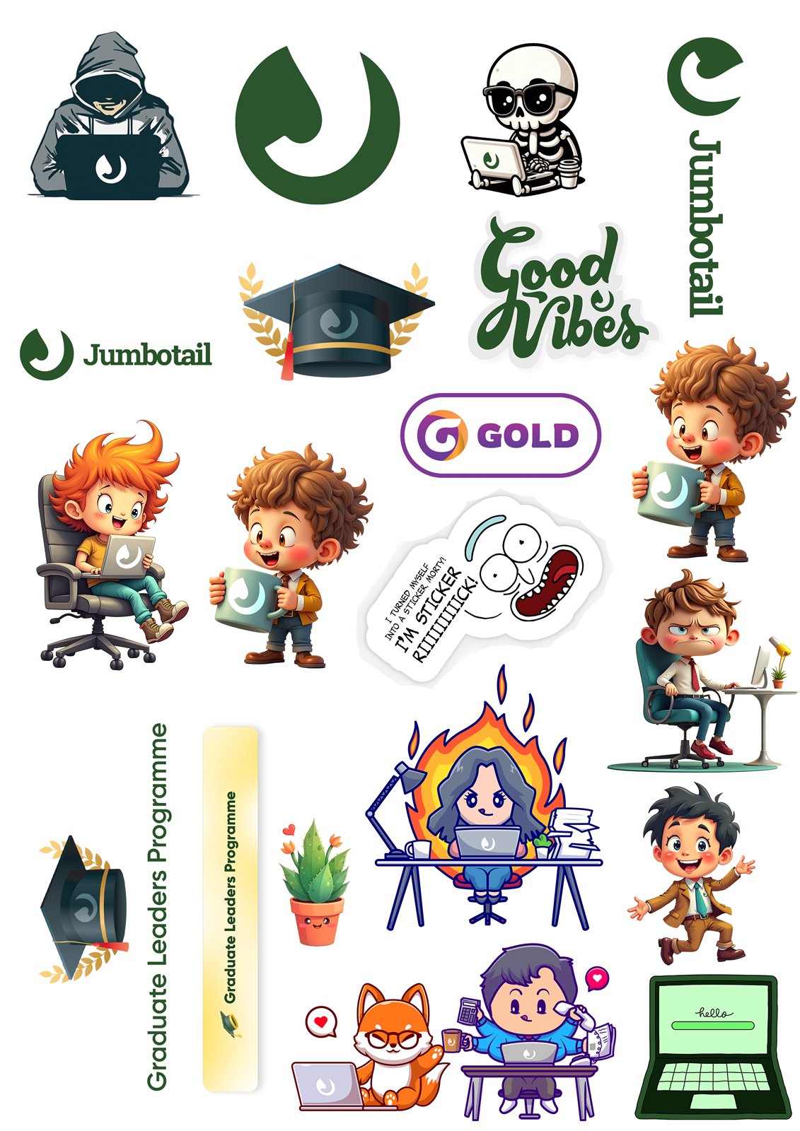 The Graduate Leaders Programme sticker sheet