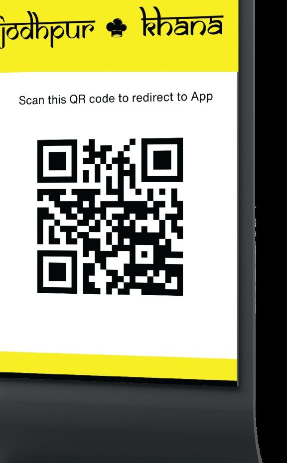 The QR standee: scan this code to be redirected to the app