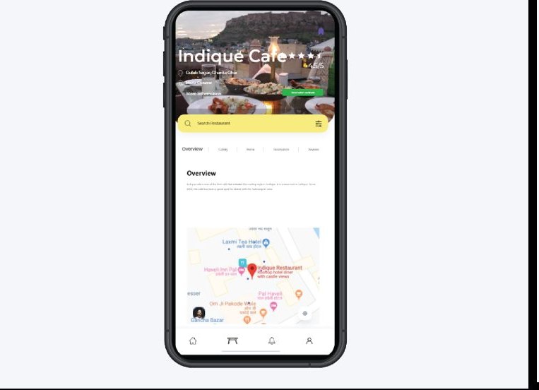 A vendor listing with rating, overview and a map