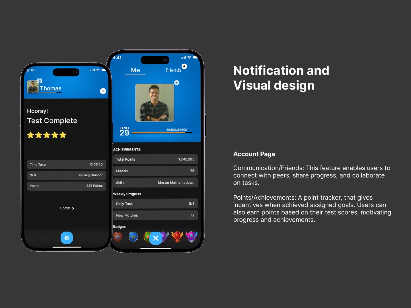 LearnARcade: Notification and visual design