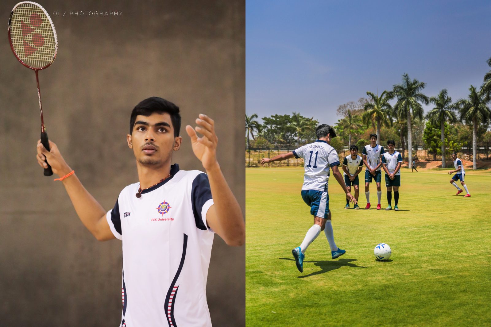 Badminton and football photography from the campaign shoot