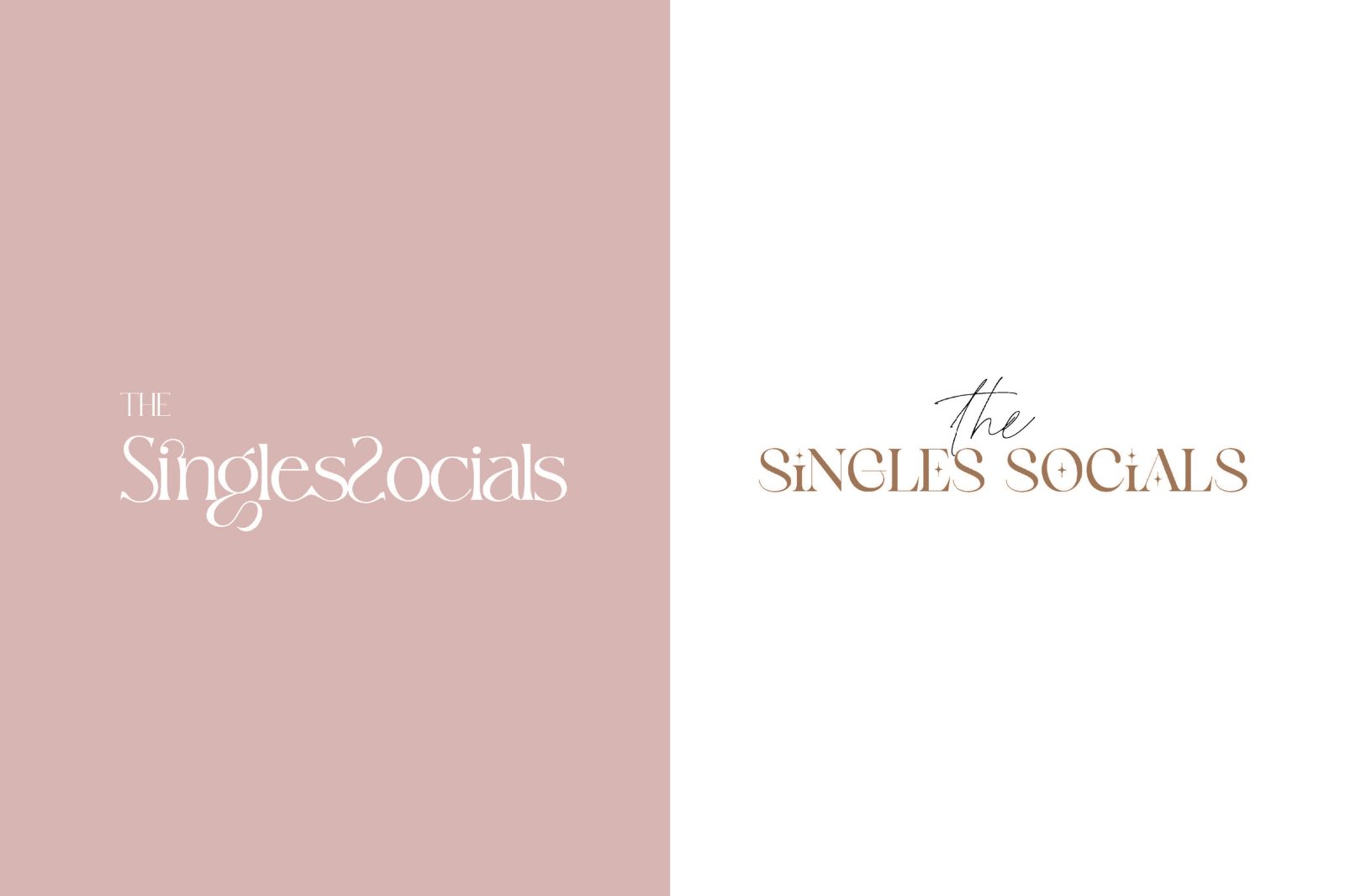 Script wordmark variants for The Singles Socials