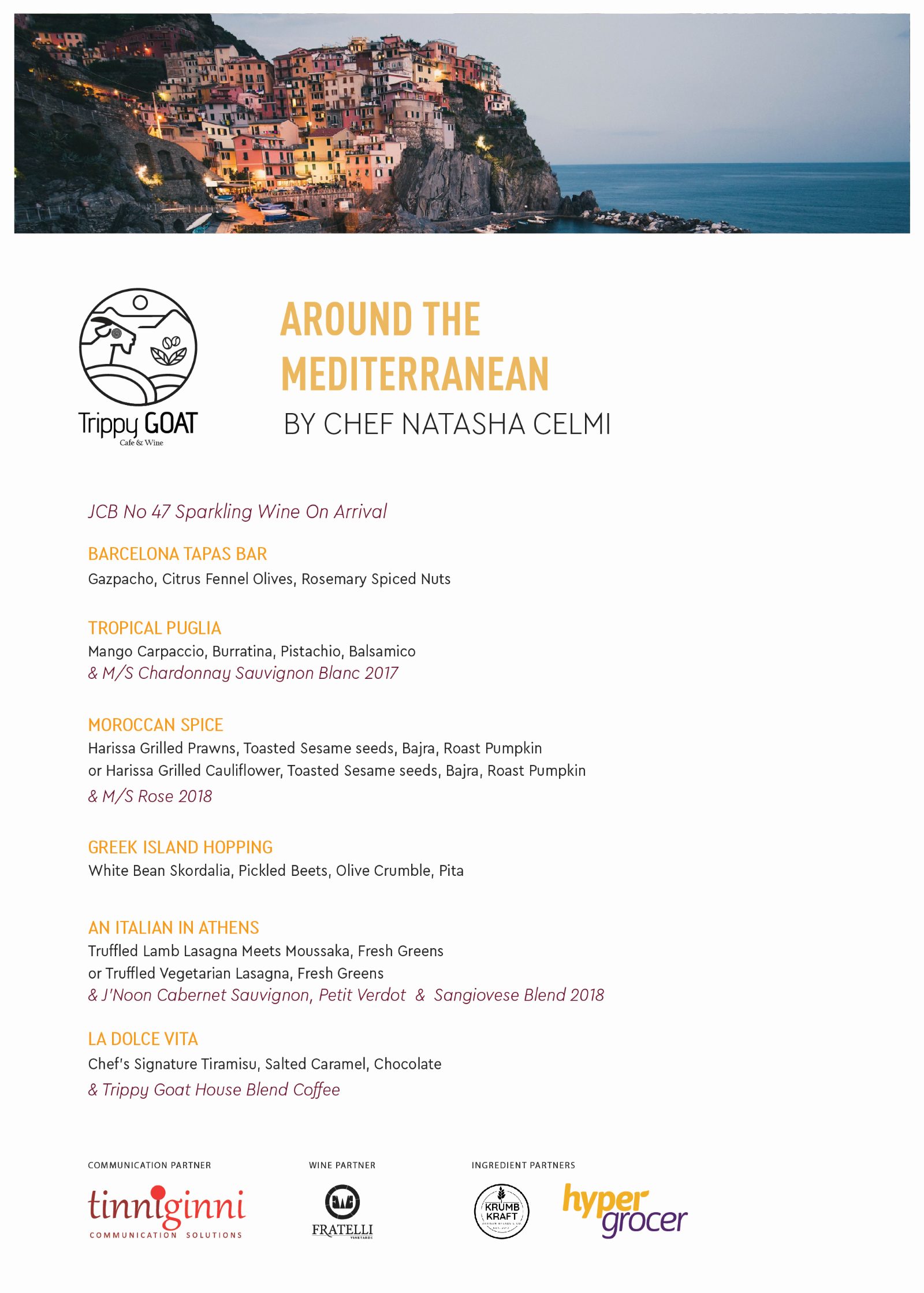 Landscape campaign format with a Mediterranean coastline